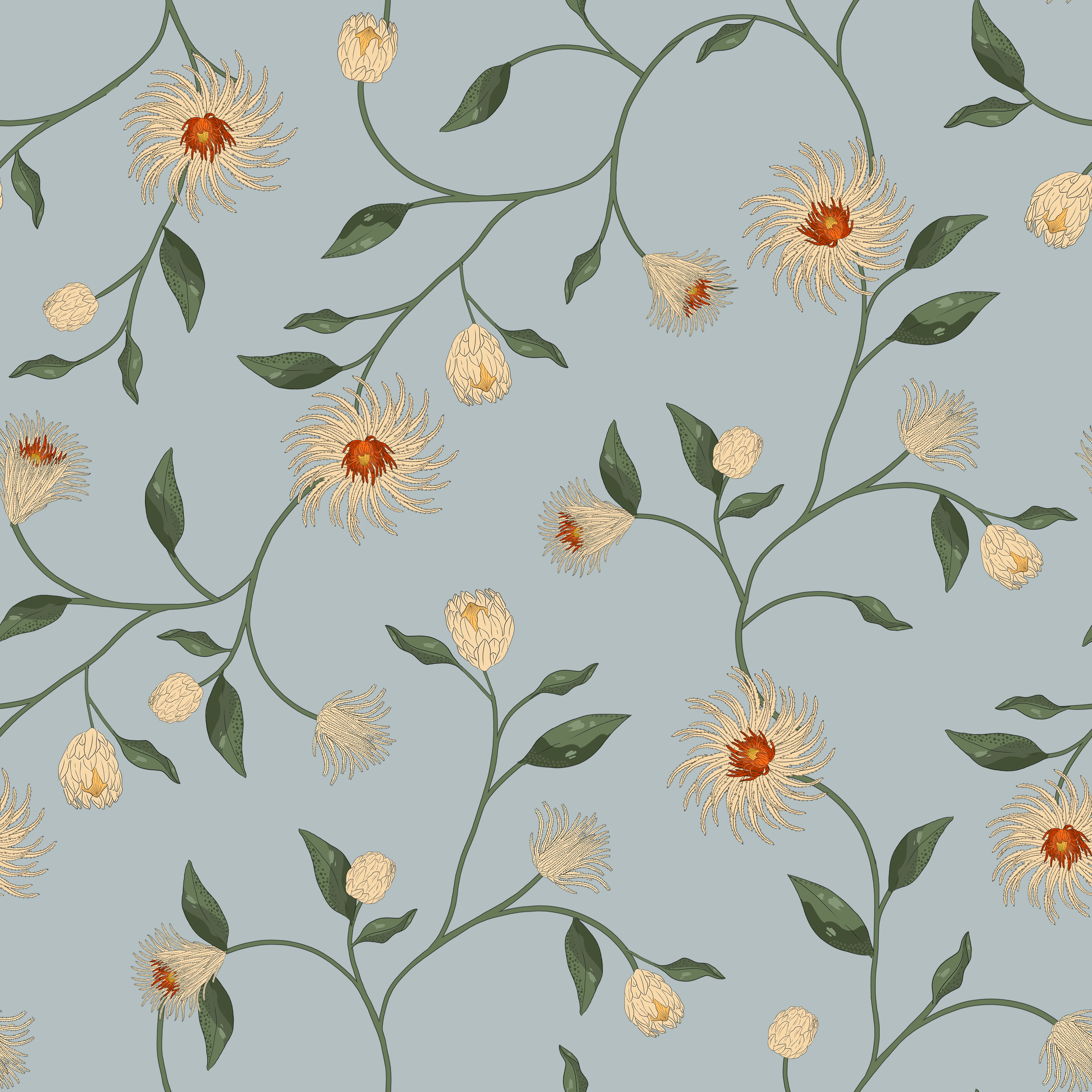 Winter Flowers Print